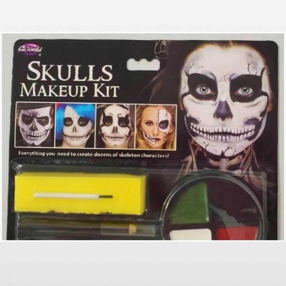 New Skulls Halloween Makeup Kit NWT